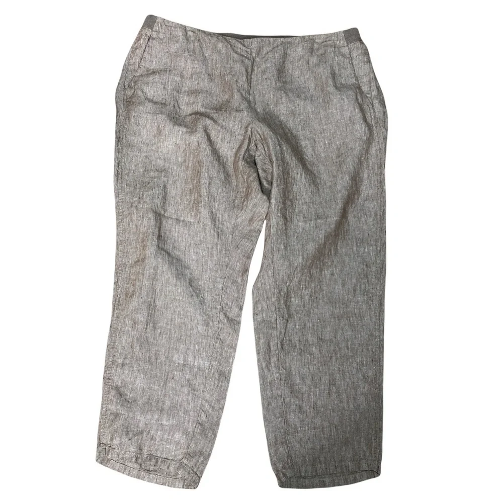 J Jill love linen brown linen pants size 2X
